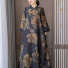 Noble and outstanding Xiangyun yarn dress, long cheongsam, slim temperament