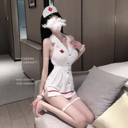 Sexy lingerie nurse uniform temptation pure desire exposed women's clothing emotional pajamas bed set.