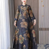Noble and outstanding Xiangyun yarn dress, long cheongsam, slim temperament