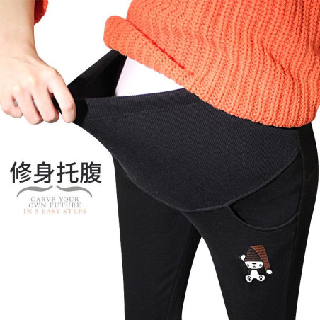 Pregnant women's leggings, adjustable abdominal support, pregnant Barbie elasticity