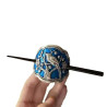 New Chinese style super fairy temperament metal glaze flower and bird hairpin