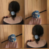New Chinese style super fairy temperament metal glaze flower and bird hairpin