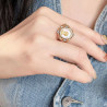 Women's vintage colorful pearl ring
