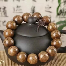 Natural gold sandalwood Buddhist beads bracelet