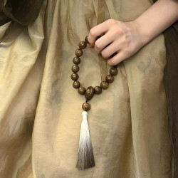 Natural gold sandalwood Buddhist beads bracelet