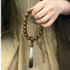 Natural gold sandalwood Buddhist beads bracelet