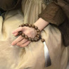Natural gold sandalwood Buddhist beads bracelet