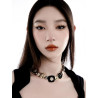 Floating U Biological Treasure Series Original Gold Button Necklace Contrast Color Clavicle Chain