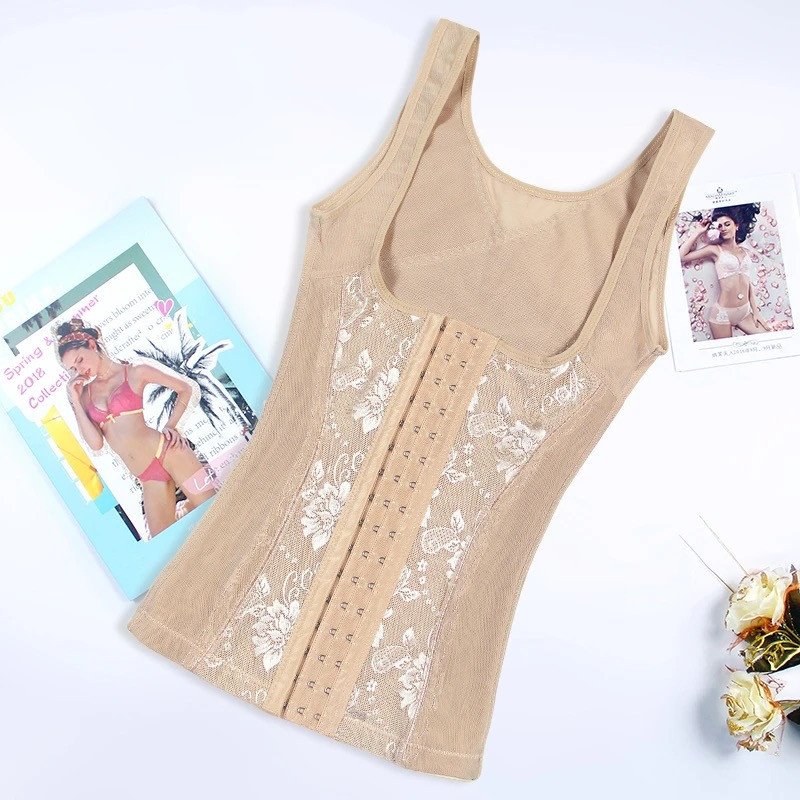 Three-breasted body shaping vest, belly-tight top, women's postpartum waistband, beautiful back and chest straight