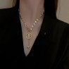 Retro portrait love pendant necklace light luxury niche clavicle chain
