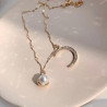 Retro portrait love pendant necklace light luxury niche clavicle chain