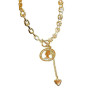 Retro portrait love pendant necklace light luxury niche clavicle chain