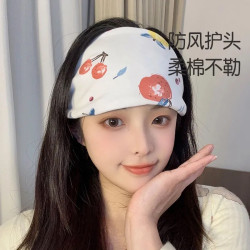 Cute maternity hat postpartum windproof pure cotton maternity hat turban sitting maternity hair band