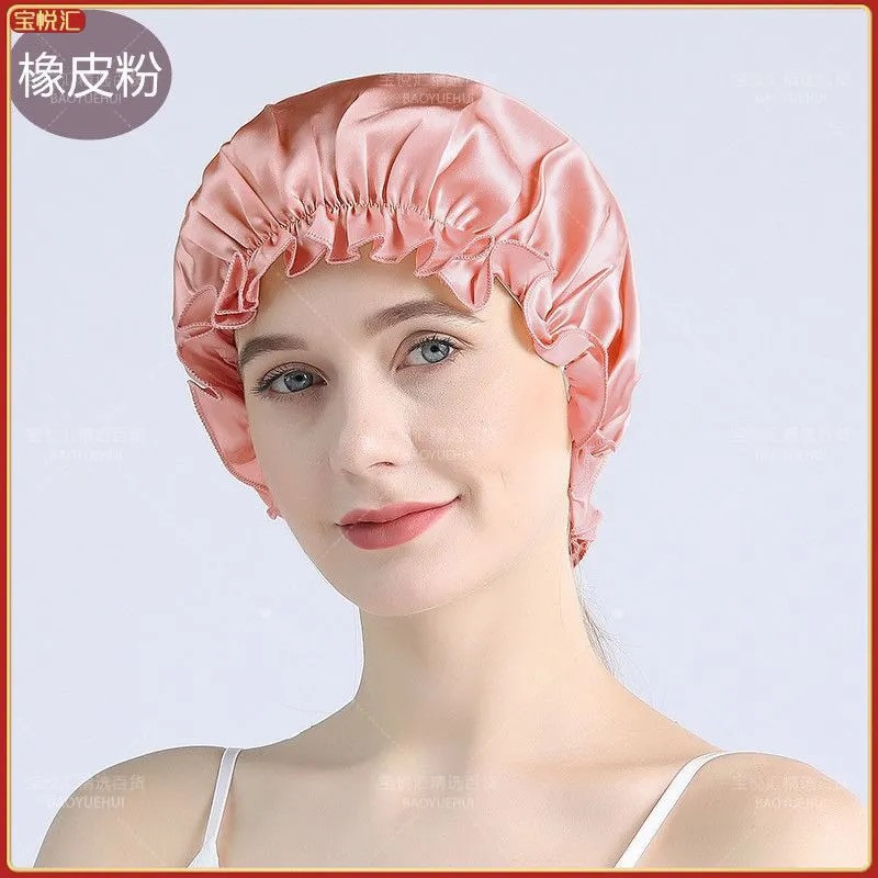 Hair care silk cap anti-static sleeping cap silk sleeping cap women's hair cap oil-absorbing thin maternity hat