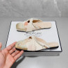 Chinese style dragon and phoenix embroidery new Chinese style pearl closure toe half slippers for women