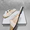 Chinese style dragon and phoenix embroidery new Chinese style pearl closure toe half slippers for women