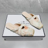 Chinese style dragon and phoenix embroidery new Chinese style pearl closure toe half slippers for women