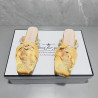 Chinese style dragon and phoenix embroidery new Chinese style pearl closure toe half slippers for women