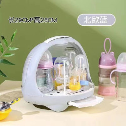 Baby bottle breathable storage box dustproof with lid baby draining rack baby tableware toy