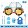 Food-grade meal plate grid children's baby household 304 stainless steel children's meal bowl rice plate