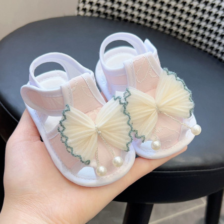 Summer baby shoes 0-1 years old baby shoes soft sole non-slip toddler sandals 0-3-9 months toddler front shoes