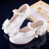 Girls' leather shoes catwalk model crystal shoes children's high heels princess shoes little girl performance shoes
