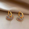Chinese retro earrings, high-end ethnic earrings, enamel hot items