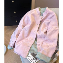 New Chinese style jacket women's retro tops reversible women's clothing