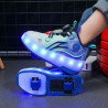 Girls' two-wheeled runaway shoes children's Kulomi charging luminous shoes skates shrink pulley shoes