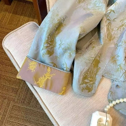 New Chinese style bamboo leaf jacquard jacket for women