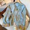 New Chinese style bamboo leaf jacquard jacket for women