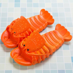 Creative Internet celebrity cartoon lobster parent-child personality beach home non-slip outdoor slippers