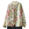 Printed Spring and Autumn Small Jacket Floral Shirt Chinese Style Ethnic Women