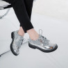 Men's and women's British leather shoes handsome performance 3 to 12 years old round toe sequins