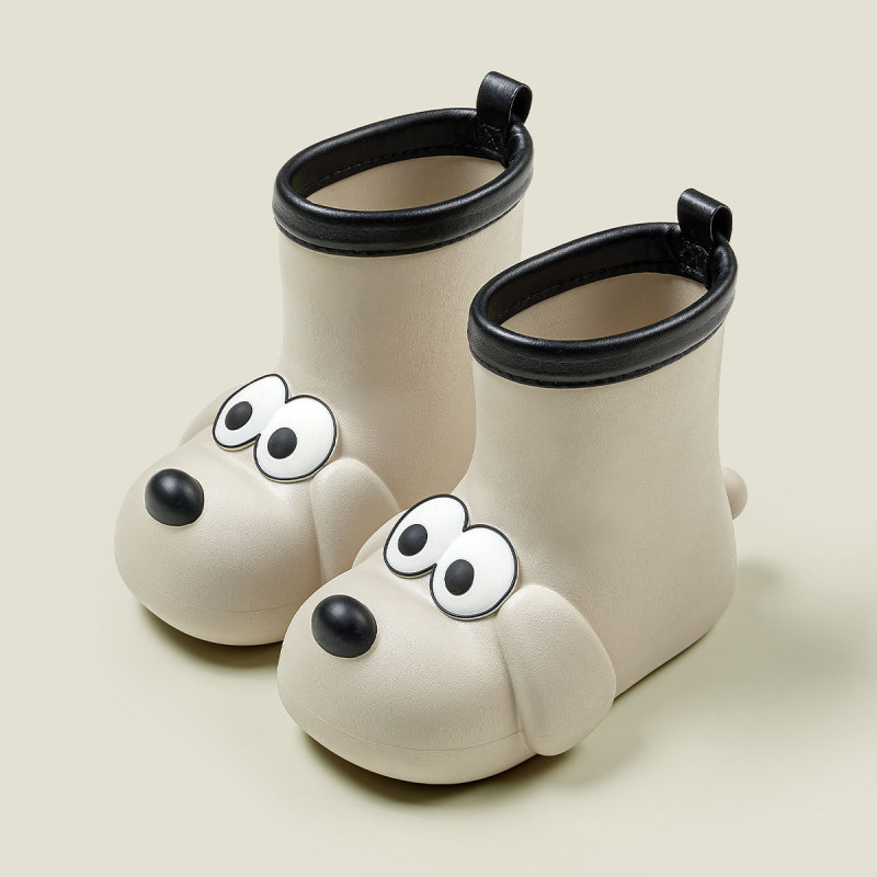 Children's rain boots outdoor non-slip waterproof rain boots cover puppy cartoon rain boots cute mid-top rain boots