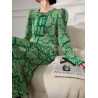 New Chinese style buttoned knitted skirt suit