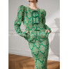 New Chinese style buttoned knitted skirt suit