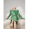 New Chinese style buttoned knitted skirt suit