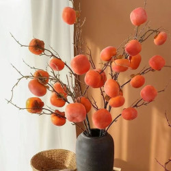 Simulation persimmon Chinese style ornaments persimmon Ruyi flower arrangement persimmon tree fake flower fruit shooting props