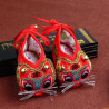 Tiger head birthday shoes bell shoes tail shoes embroidered men's and women's 0-1 years old pomegranate shoes