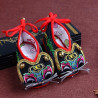 Tiger head birthday shoes bell shoes tail shoes embroidered men's and women's 0-1 years old pomegranate shoes