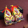 Tiger head birthday shoes bell shoes tail shoes embroidered men's and women's 0-1 years old pomegranate shoes