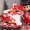 Nezha boys' shoes children's sports basketball shoes mesh breathable student running single mesh shoes
