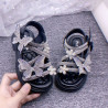 Children's shoes, children's soft-soled fashion princess shoes, rhinestone shoes, girls' Roman shoes