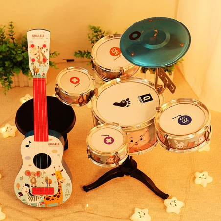 Children's drums toys, boys, babies, playing three children's music, female birthday gifts