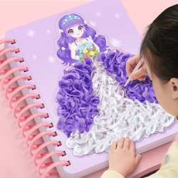Princess poke Lego appearance sticker children's handmade diy princess dress-up sticker toy