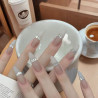 French simple manicure gradient pure handmade wearable detachable whitening