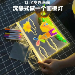 Reuse children's luminous drawing board diy handwriting board children's eye protection free pen can be erased