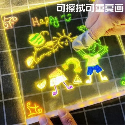 Reuse children's luminous drawing board diy handwriting board children's eye protection free pen can be erased