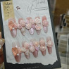 Color cat's eye carving pure handmade niche new Chinese style